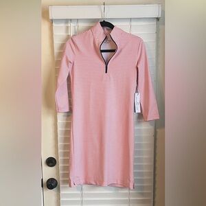 Southern Tide Coral and White Striped Top